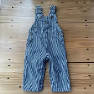 Vintage Oshkosh Bgosh Striped‎ Overalls Size 12 Months